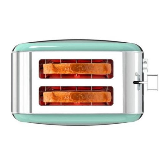 Tostadora de pan 950W acero inoxidable verde 7 niveles 2 ranuras funciones extra
