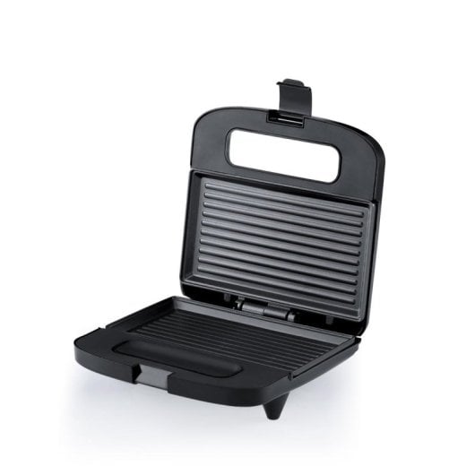 Sandwichera Flama 4910FL 750W negra 2 bocadillos placa antiadherente diseño compacto