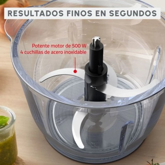 Zerkleinerer Moulinex DJ603110 1L 500W 2 Geschwindigkeiten Glasbehälter Edelstahlklingen Turbo