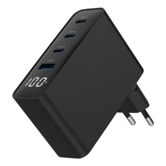 Fuente de Alimentacion Gembird 100W Modelo TA-UC-PDQC100LCD-01-BK Power Delivery Quick Charge LCD