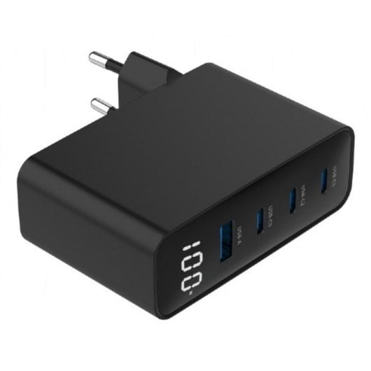 Fuente de Alimentacion Gembird 100W Modelo TA-UC-PDQC100LCD-01-BK Power Delivery Quick Charge LCD