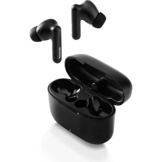 Auriculares Panasonic RZ-B110W inalámbricos Bluetooth para llamadas, música y deporte con asistente de voz y resistencia al agua IPX4, color negro