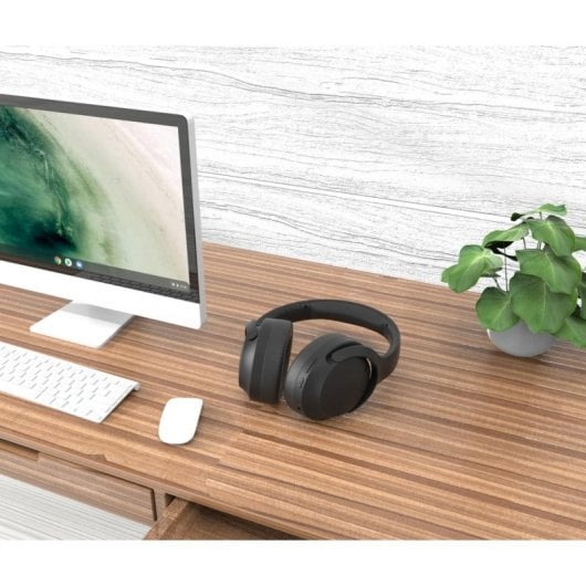 Auscultadores Gembird BHP-ANC-01 Bluetooth com Cancelamento de Ruído, Microfone e USB-C Pretos