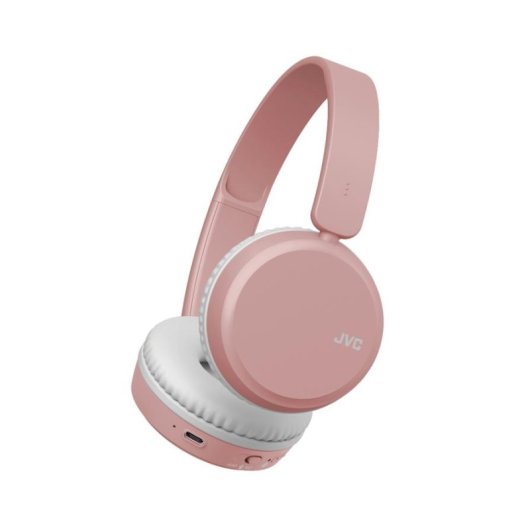 Auriculares JVC HA-S36W Bluetooth sem fios dobráveis com microfone e assistente, rosa
