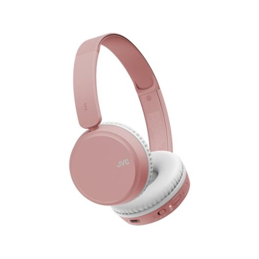 Auriculares JVC HA-S36W Bluetooth sem fios dobráveis com microfone e assistente, rosa