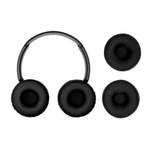 Kopfhörer Wireless Bluetooth mit Mikrofon, Sprachassistent und USB-Ladefunktion, schwarz