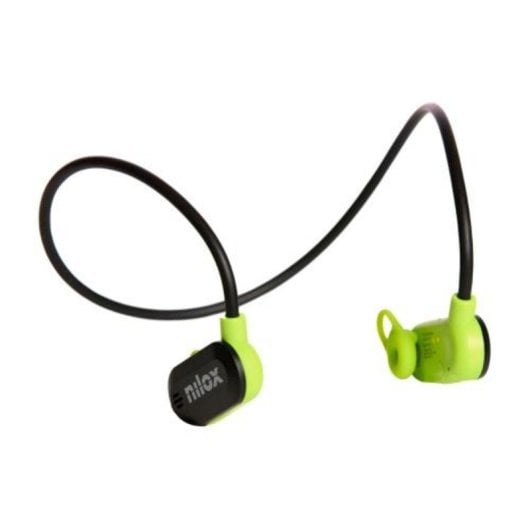 Auriculares deportivos inalámbricos Bluetooth con micrófono, control remoto y carga rápida negros