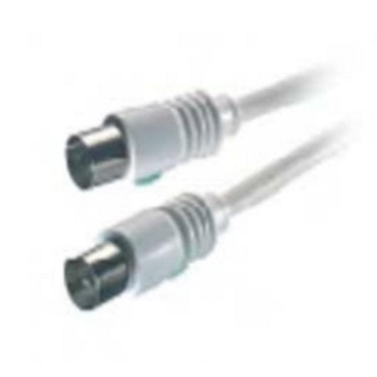 Cable coaxial Vivanco 19317 1,2 m blanco macho a hembra conexión TV y radio