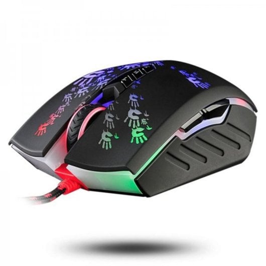 Bloody A60 Gaming 8 Botones 6200 DPI Óptico USB Iluminación RGB Derecho Negro