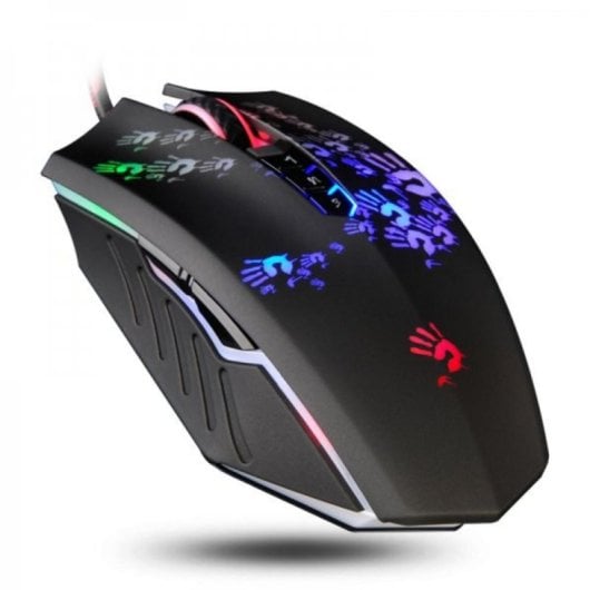 Bloody A60 Gaming 8 Botones 6200 DPI Óptico USB Iluminación RGB Derecho Negro