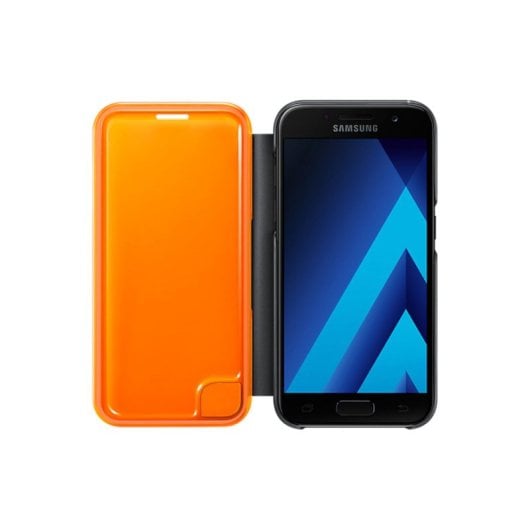 Funda Samsung EF-FA320 Negro Flip Case Galaxy A3 Protección 360° Notificación LED
