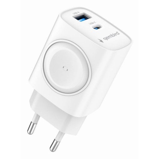 Caricatore rapido Gembird TA-UC-PDQCW20-01-W 20 W 2 porte USB-C e USB-A Interno Bianco