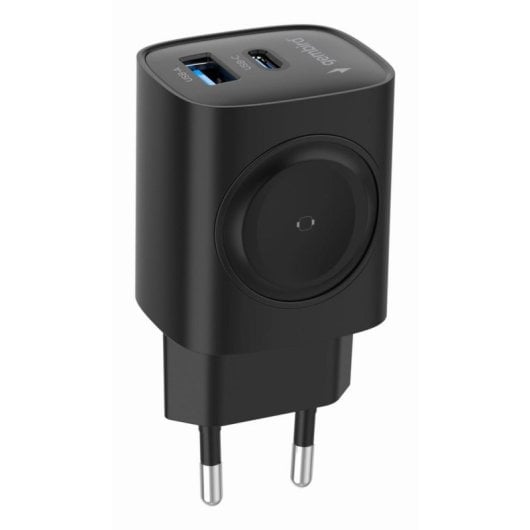 Carregador rápido Gembird TA-UC-PDQCW20-01-BK 20 W 2 portas USB-C/USB-A Preto Interior