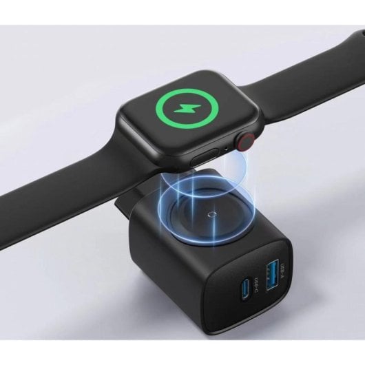 Carregador rápido Gembird TA-UC-PDQCW20-01-BK 20 W 2 portas USB-C/USB-A Preto Interior