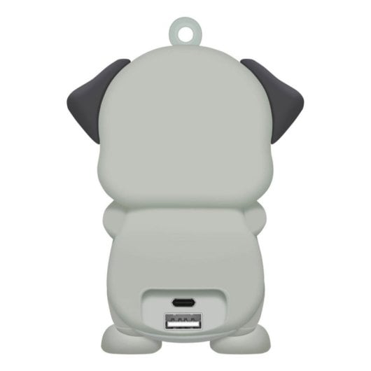 Powerbank Celly PBDOG 2600 mAh Forma Cane USB-C/USB-A Grigio Compatto Portatile