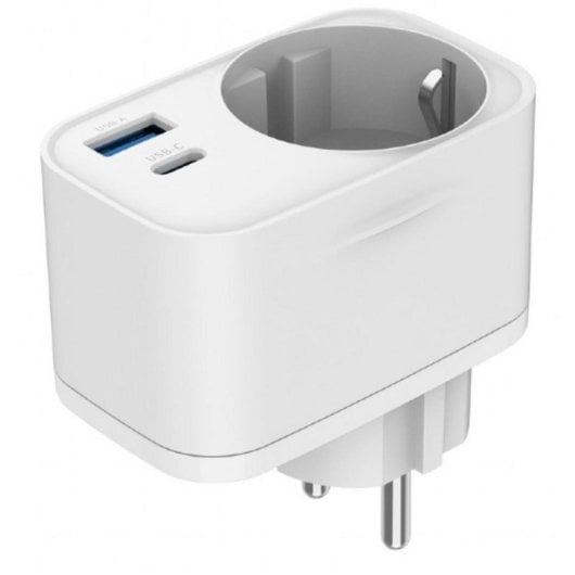 Cargador universal Gembird TA-ACPDQC20-01-W 3680W USB-C PD 20W + USB-A QC 3.0 18W carga rápida blanco