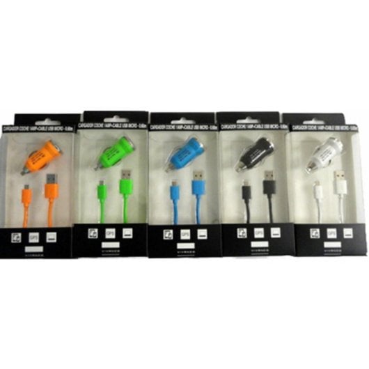Caricatore auto Vivanco 76805 USB 1A 0,6 m 5 colori con cavo inclusa