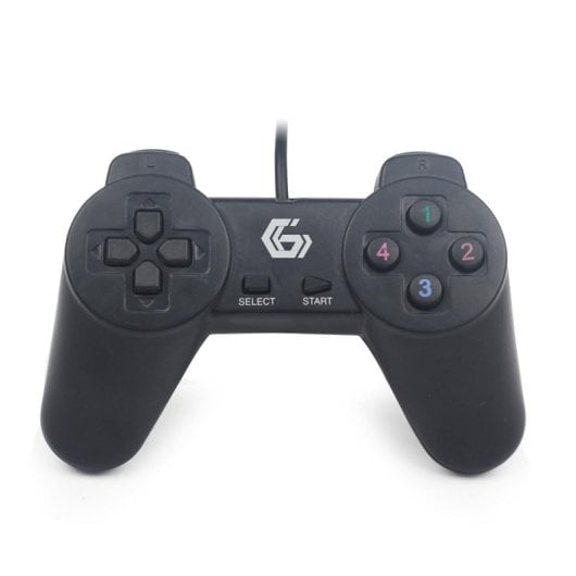 Gamepad Gembird JPD-UB2-01 para PC Alámbrico USB 2.0 Negro Pack de 2 Unidades