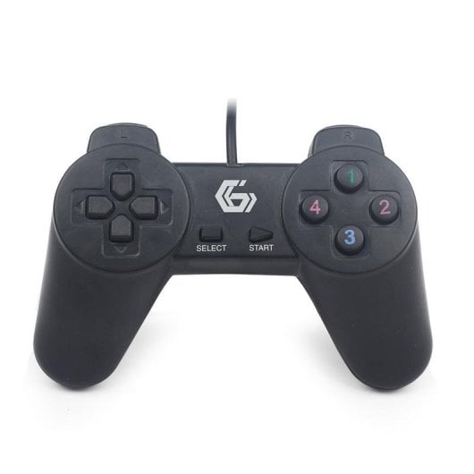 Manette Gembird JPD-UB2-01 pour PC Filaire USB 2.0 Noir D-pad