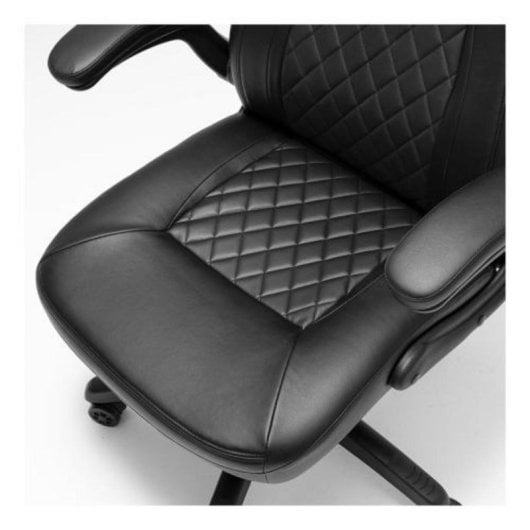 Sedia gaming ergonomica nera, schienale alto, regolazione manuale, base metallo/plastica