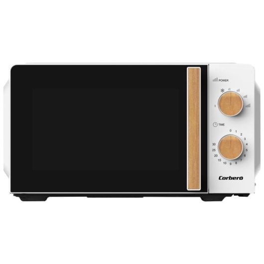 Microondas Corbero CMICG270WOODN 20 Litros 700W Iluminación LED Plato Giratorio Función Recalentar