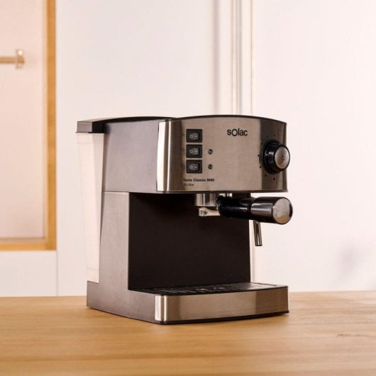 Cafetera Semi-automática Solac Taste Classic M80 Inox 1.6 L 20 bares con vaporizador