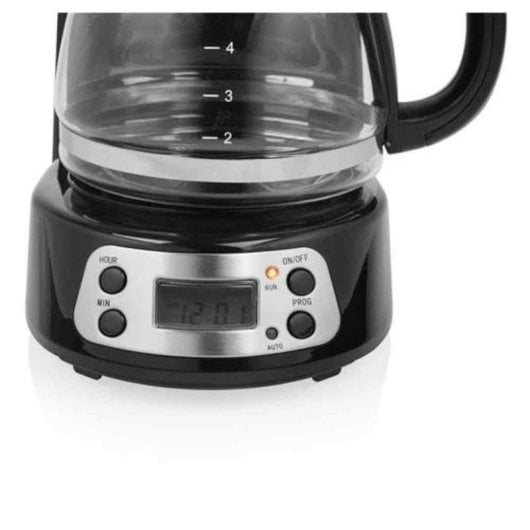 Macchina da caffè a filtro 0,75 L 600 W 7 tazze Timer Goccia Antigoccia Nero Acciaio