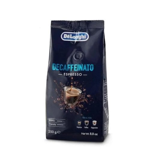 Café en grano De'Longhi Decaffeinato DLSC603 250 g 50% Arábica 50% Robusta Tueste Medio Descafeinado
