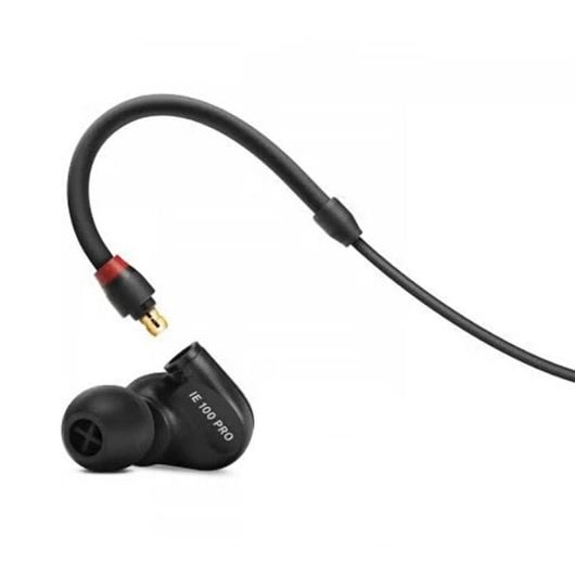 Auriculares Sennheiser IE 100 PRO con cable Jack 3,5 mm para monitorización profesional con Cancelación de Ruido activos negros
