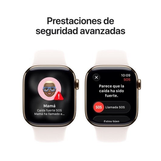 Montre connectée Apple Watch Series 11 GPS 5G NFC 42 mm Retina OLED Titane Or Bracelet Rose M/L