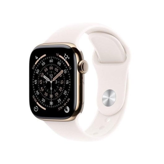 Apple Watch Series 11 GPS 5G NFC 46mm Retina OLED Titane Or Rose M/L IP6X SpO2 Pulsomètre