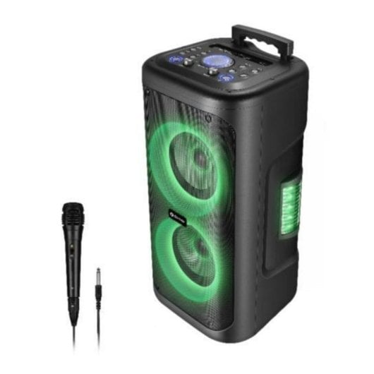 Altavoces Denver portátiles trolley inalámbricos 400 W con bluetooth e iluminación LED