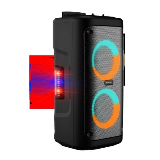 Altavoces Denver portátiles trolley inalámbricos 400 W con bluetooth e iluminación LED