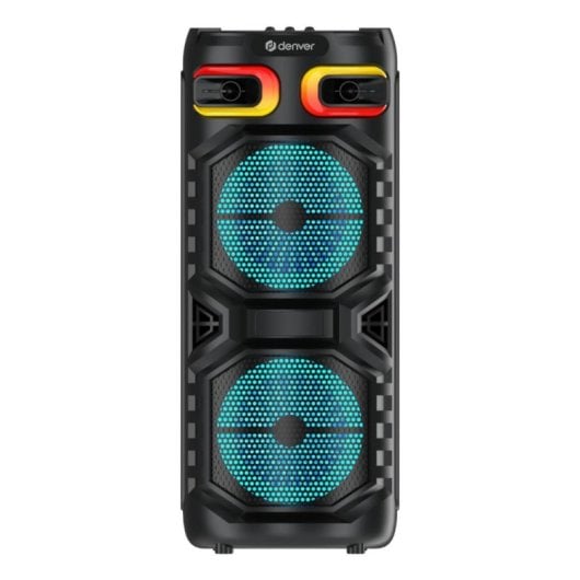 Altavoces Denver Party inalámbricos y cableados 16 W con Bluetooth y luz LED