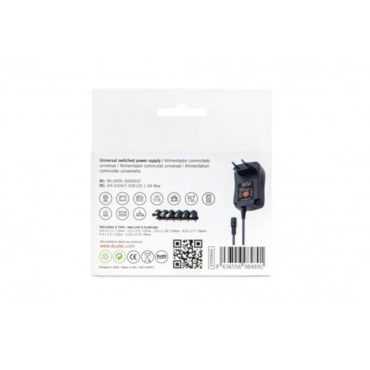 Fuente de Alimentación DCU 18W Universal Conmutada 37200045 6 Puertos USB Negra