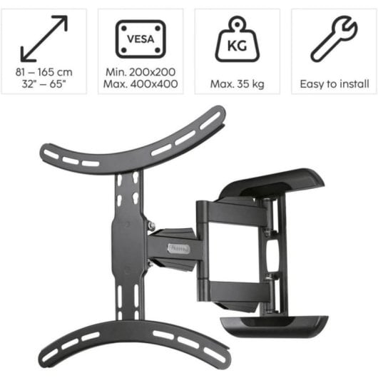 Soporte TV Hama 00220834 para 32" a 65" inclinable y giratorio 400x400 mm 35 kg negro