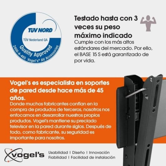 Soporte TV inclinable Vogel's Base 15 S para pantallas de 19 a 43 pulgadas hasta 20 kg