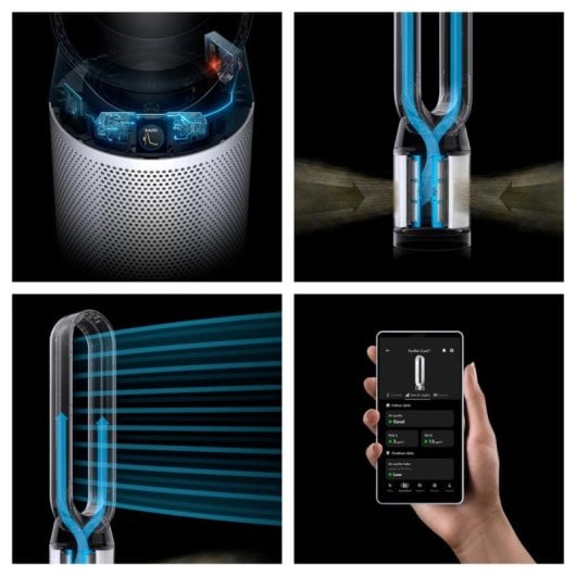 Purificador Dyson Purifier Cool PC1 TP11 27 m² Purificador Torre LCD 61,4 dB Wifi