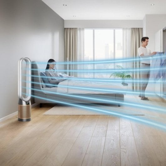 Puridicador Dyson Purifier Cool Formaldehyde 27 m² Torre HEPA Control por voz Oro Blanco