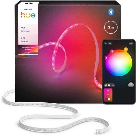 Philips Hue Flux Tira LED Inteligente 3 m, RGBWWIC, Wi-Fi, 12 W, IP20