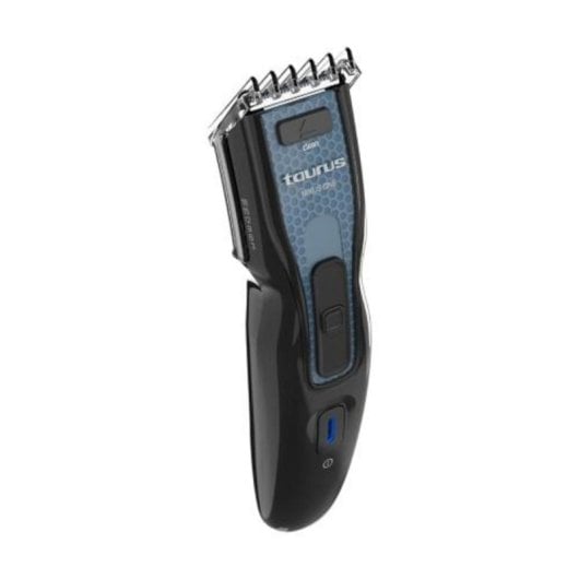 Cortapelos recargable 3W azul y negro, cuchillas acero inox, 7 niveles de corte