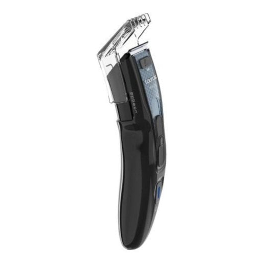 Cortapelos recargable 3W azul y negro, cuchillas acero inox, 7 niveles de corte