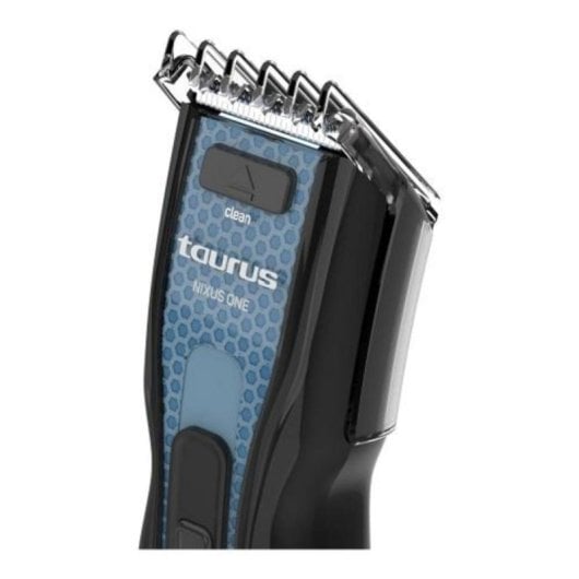 Cortapelos recargable 3W azul y negro, cuchillas acero inox, 7 niveles de corte