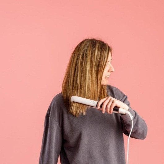 Prancha de Cabelo Cerâmica Queratina Solac Expert 4 Sense PP7262 230ºC 5 Definições Iónica LCD Desligar Automático Branco