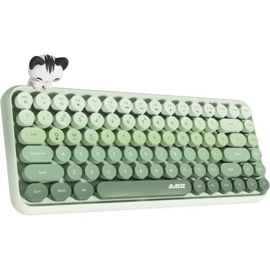 Tastatur kabellos AJAZZ AK820 308i QWERTZ kompakt Bluetooth grün ergonomisch