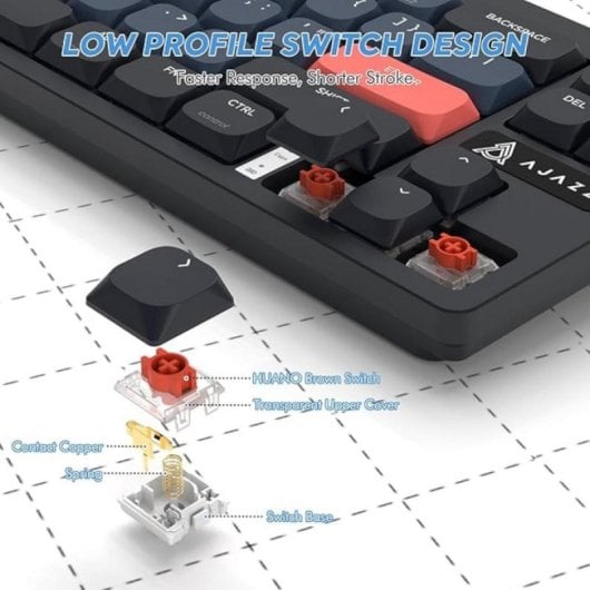 Tastatur mechanisch AJAZZ AKL680 Layout ES kabellos ultraflaches Design