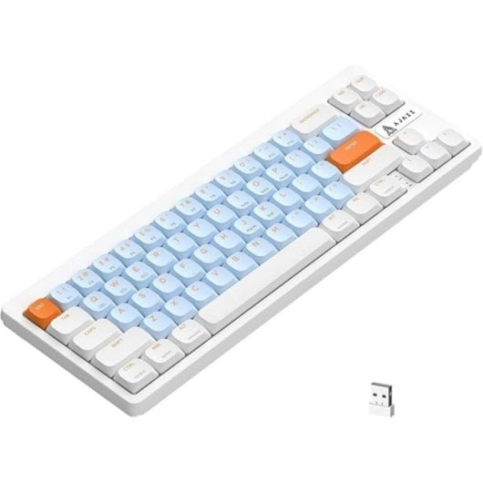 Teclado mecânico AJAZZ AKL680 Layout ES Bluetooth 5.0 2.4G ultrafino retroiluminado