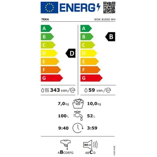 Lavadora Balay 3TS395BDS 9 kg Carga Frontal 1400 rpm A Blanca ExtraSilencio VarioSoft