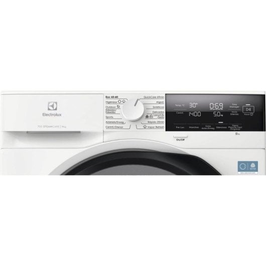 Lavadora Electrolux EFI7394N2B 9kg Carga Frontal 1400rpm Clase A Blanca con Vapor y SensiCare+