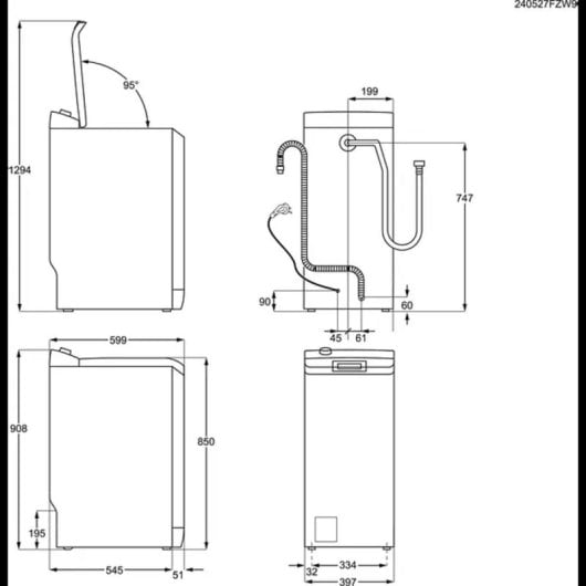 Lavadora Electrolux EN5T8621NA 6 kg Carga Superior 1200 rpm Clase A Blanca TimeSave AutoSense